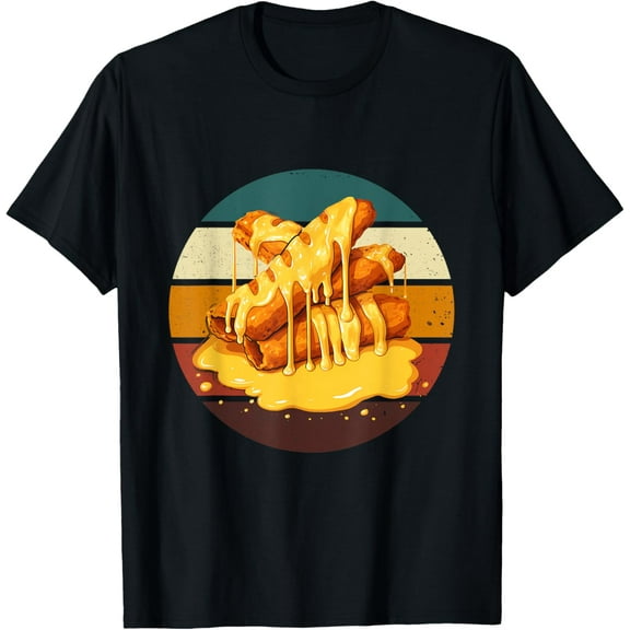 Mozzarella Cheese Sticks Appetizer Retro Mozzarella Sticks T-Shirt