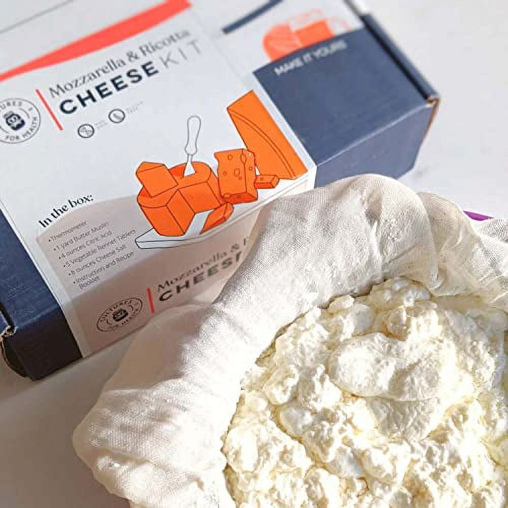 Mozzarella & Ricotta Cheese Making Kit 5 Piece DIY Kit Includes