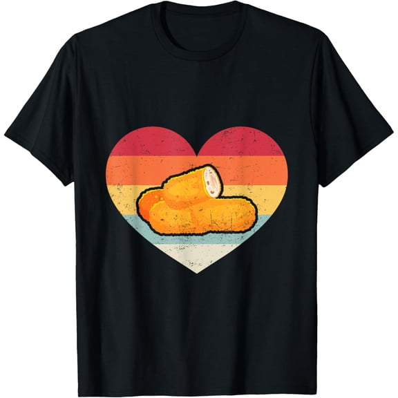 Mozzarella Sticks Heart Mozzarella Cheese Stick Vintage T-Shirt
