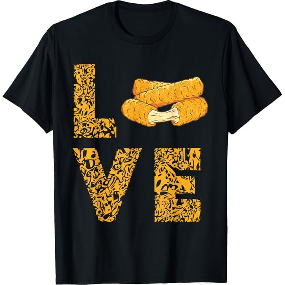 Mozzarella Sticks Leopard Love Cheese Sticks Food Bread T-Shirt
