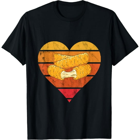 Mozzarella Sticks Vintage Heart Mozzarella Sticks Lover T-Shirt