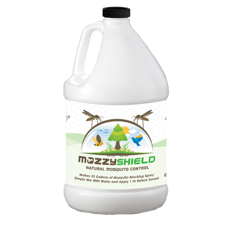 Mozzyshield All-Natural Mosquito Barrier Concentrate - Makes 32 Gallons - Safe, Garlic-Based Formula