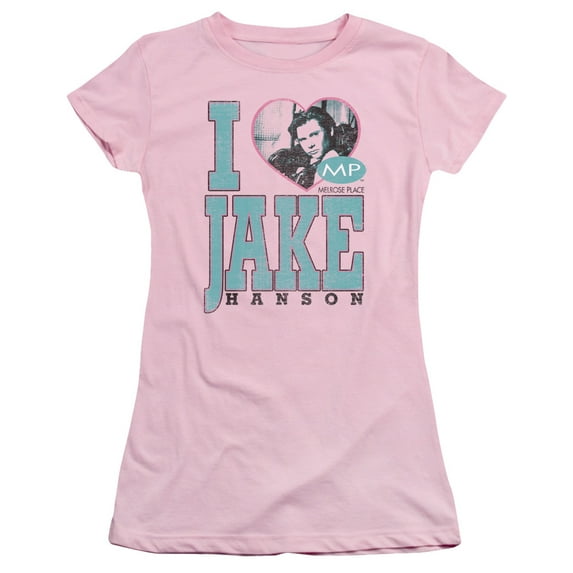 Mp I Heart Jake Hanson Junior Women's Sheer T-Shirt Pink