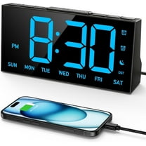Mpow Alarm Clock for Heavy Sleepers, Digital Alarm Clock for Bedroom, Adjustable Brightness, Customizable Alarms, Automatically Dim at Night, Progressive Volume, DST, Loud Alarm Clock for Kids Adults