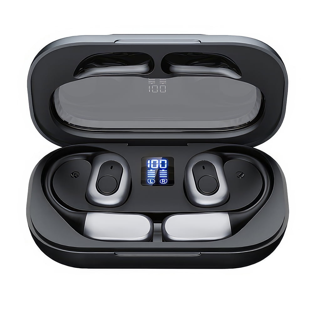 Mpow Bluetooth 5.3 Headphones, In-Ear Sports Earhook Earphones, OWS Directional Sound Transmission Heavy Bass Noise Reduction Headset with Charging Case