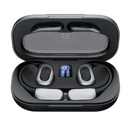 Mpow Bluetooth 5.3 Headphones, In-Ear Sports Earhook Earphones, OWS Directional Sound Transmission Heavy Bass Noise Reduction Headset with Charging Case