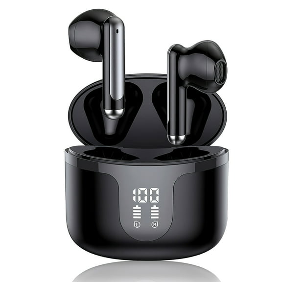 Mpow Bluetooth Earbuds, True Wireless, Noise-Canceling, Black , BH432