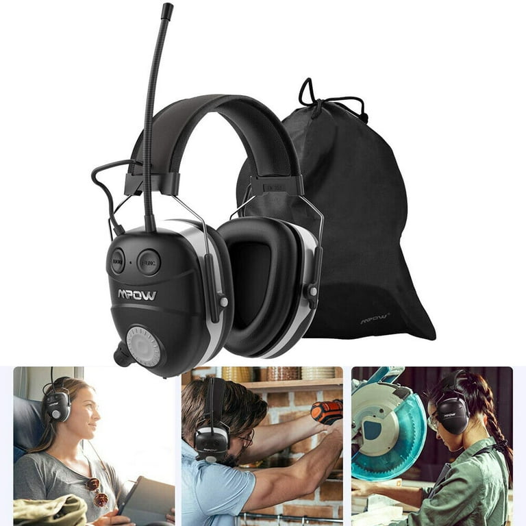 Mpow Bluetooth Multifunctional Electronic Earmuffs AM FM Radio Ear Protection Comfortable Noise Reduction Safety Ear Muffs for Lawn Mowing Landscaping Walmart