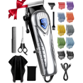 Mpow Cordless Hair Clippers for Men w/Battery Display, 5H Professional Hair Cutting Kit with 10 Combs, Rechargeable Barber Clippers Beard/Hair Trimmer with Scissors,Cape for Men Women Kids,Mens Gifts