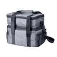 thumbnail image 1 of Mpow Expandable Double Deck Insulated Lunch Cooler Tote Bag, Leakproof Lightweight Lunch Bag with Adjustable Shoulder Strap & Side Tissue Pocket, Gray, for Work Office Picnic Men Women, 1 of 1