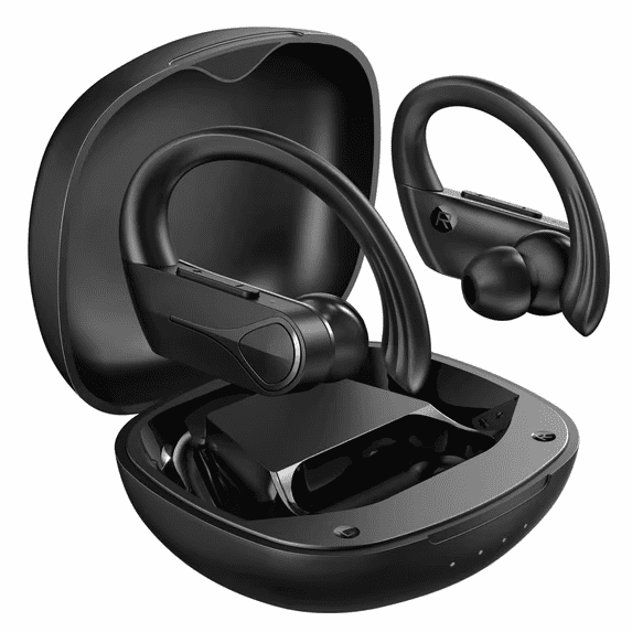 Mpow Flame Solo Bluetooth 5.4 Earbuds - ENC Noise Cancellation, Punchy Bass HD Sound, 28H Playtime USB - C Fast Charge, IPX7 Waterproof Ear Hooks for Sports Running