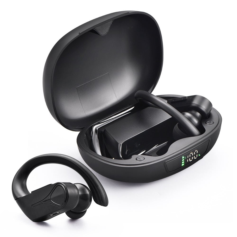 Mpow Flame Solo Bluetooth 5.4 Wireless Sports Earbuds - 28H Total Playtime, USB - C Fast Charging, ENC Noise Cancellation Bass Sound, IPX7 Waterproof Ergonomic Hooks for Running
