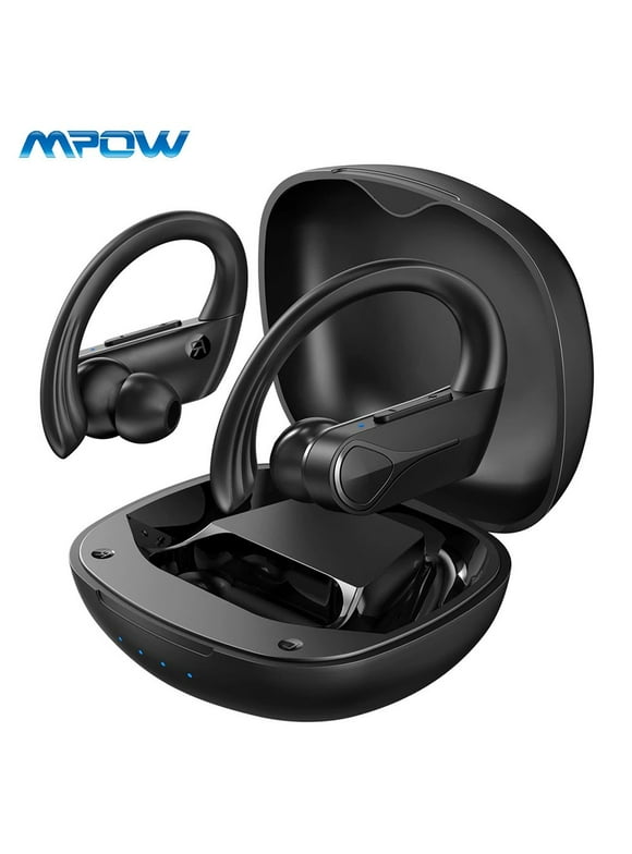 Mpow Flame Solo Bluetooth Earbuds, ENC Noise Cancellation Microphone Bass + in Ear Wireless Earphones, Black