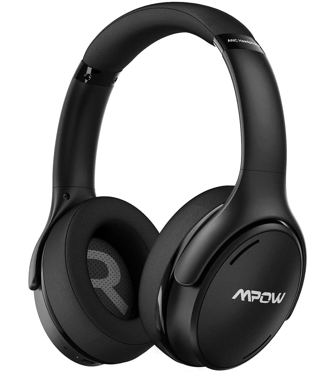 Mpow H19 IPO Active Noise Cancelling Headphones Bluetooth Headphones Over Ear with CVC8.0 Mic Hi Fi Deep Bass Fast Charge 35H Playtime Memory Foam