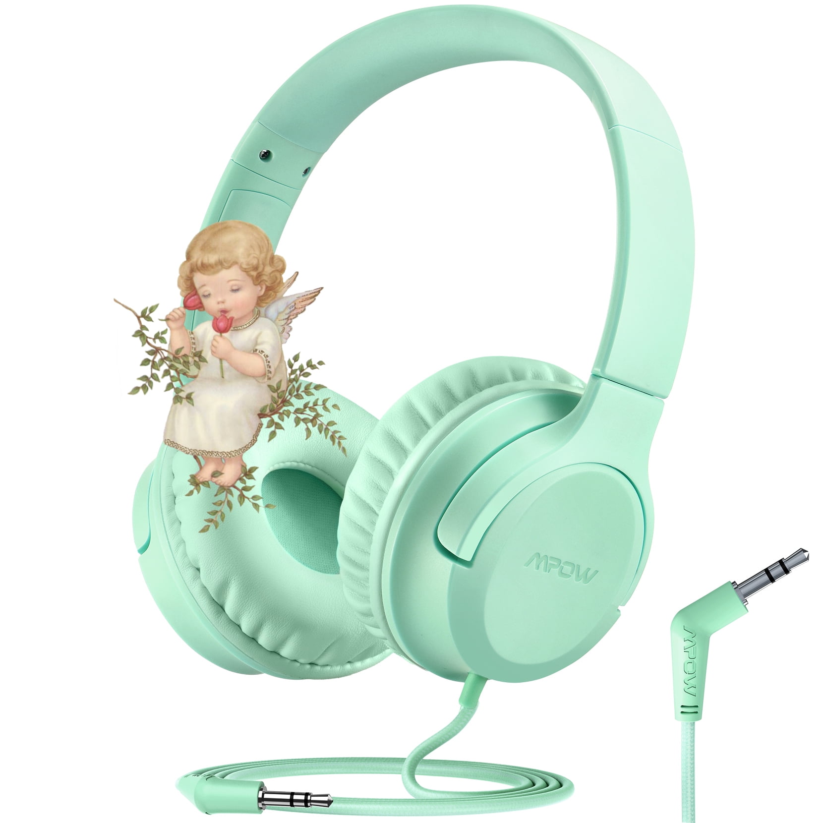 MPOW Kids Headphones with Microphone Foldable Headphones Wired