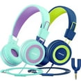 thumbnail image 1 of Mpow MPBH360AL Kids Headphones with Microphone(2 Pack) Blue & Green, 1 of 16