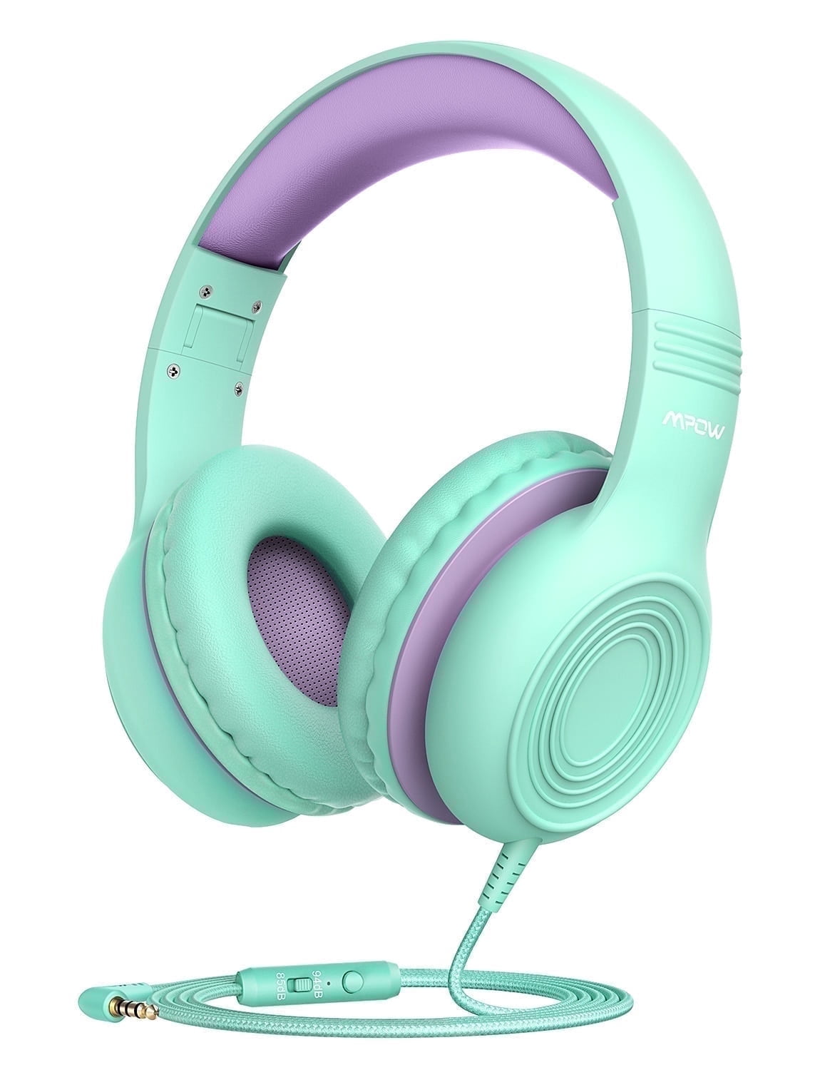 Mpow BH297B Kids Headphones with Microphone, 85/94dB Volume Limit, Green