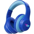 thumbnail image 1 of Mpow Kids Headphones Wireless, Kids Headsets with Microphones & Colorful LED Lights, 74/85/94dB Safe Volume, 90H Playtime, Fast Charging, Over Ear Toddler Headphones for School/Tablet/Airplane,Blue, 1 of 10