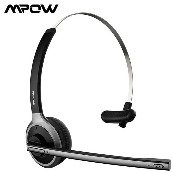 Mpow M5 Upgrade Bluetooth 5.0 Headset Unilateral Communication Headset Trucker Call Center Driver Headphones with Microphone