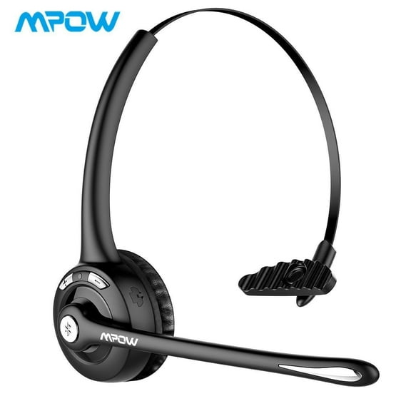 Mpow M6s Wireless Bluetooth Headphone, Professional Over The Head Drivers Recharge Headset HD Voice Hands-Free Call Earphone, Black