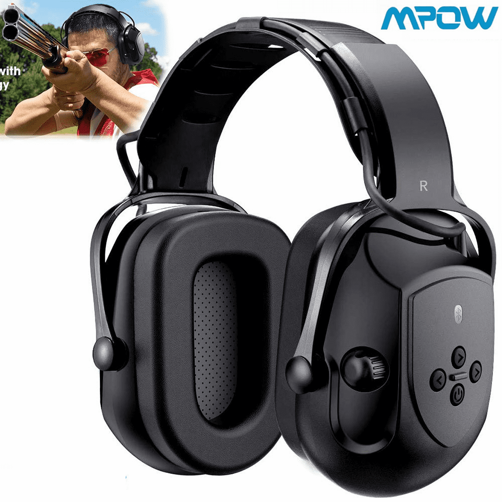 Mpow New Headmounted Electronic Bluetooth Noisecanceling Earmuffs