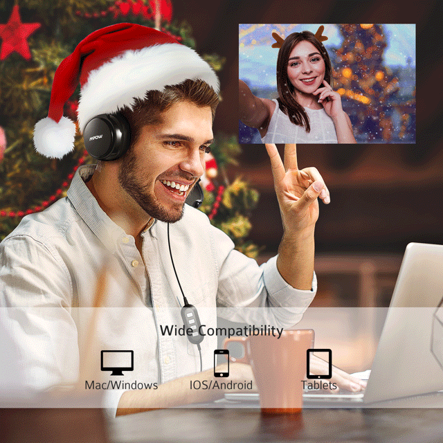 Mpow USB Headset with Microphone, 3.5mm Headset with Noise Canceling Volume Control, Business