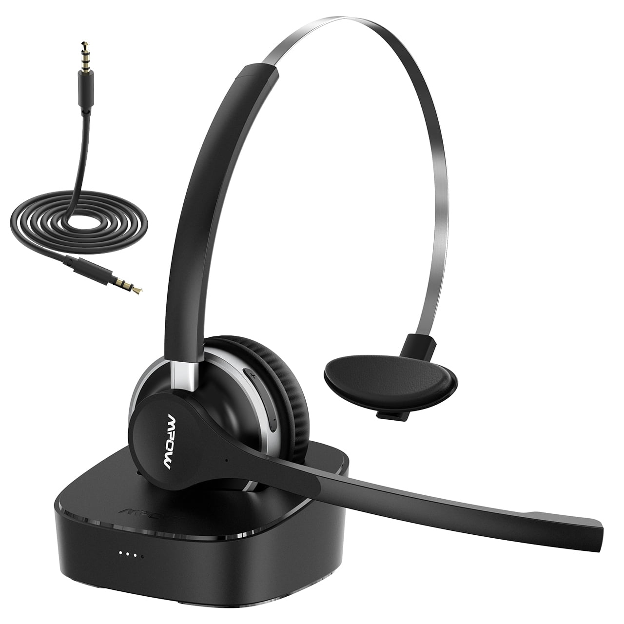 Mpow Wireless Headset with Noise Canceling Microphone for PC, Mute