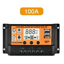 Mppt Solar Panel Regulator Charge Controller Auto Focus Tracking 12/24V,100A