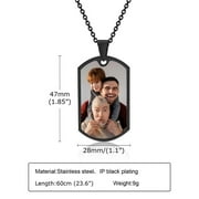 Mprainbow Photo Dog Tag Necklaces for Men Boys Customized Pictures of Family Friend Lover Personalize Meaningful Keepsake Gifts SH