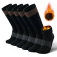 thumbnail image 1 of Mqamex 3-Pair Unisex Over-the-Calf Wool Socks, Arch Support & Plush Thermal Lining for Cold Weather, Ideal Gift for Family & Friends, Home Office & Casual Outdoor Use, 1 of 6