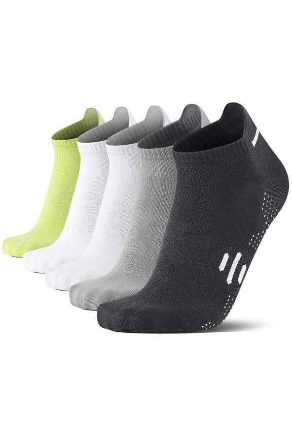 5-Pair Men's Performance Low-Cut Athletic Socks, Moisture-Wicking & Odor-Resistant with Ankle Support, Breathable Comfort for Running, Training, Tennis