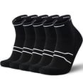 thumbnail image 1 of Mqamex Men's Quarter Athletic Socks,Moisture Wicking Breathable Cushioned Comfort,5 Pack, 1 of 6