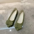 thumbnail image 1 of Mqqzkk Bowknot Flats For Womens Casual Suede Flat Shoes Dressy Shoes Wear to Work Slip On Business Comfy Shoes, 1 of 3