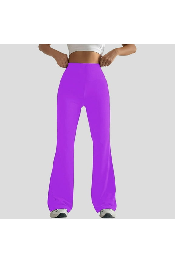 Flare Leggings for Women High Rise Trendy Flared Yoga Pants Boot Cut Leggings Soft Comfy Workout Pants