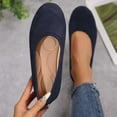 thumbnail image 1 of Mqqzkk Flat Shoes Round Toe Ballets Flats for Women Dressy Business Shoes Comfortable Classic Close Toes Flats for Office, 1 of 9