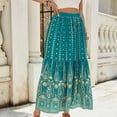 thumbnail image 1 of Mqqzkk High Waist Maxi Skirts for Women Printed Flowy Skirts Below Knee 2025 Fashion Skirts Trendy Soft Comfy Skirts, 1 of 6