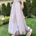 thumbnail image 1 of Mqqzkk Maxi Skirt For Women Puff Flowy Summer Elastic Waist Aline Skirts Lightweight Ruffle Tiered Skirt with Pockets 2025, 1 of 4
