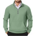 thumbnail image 1 of Mqqzkk Men's Long Sleeve Pullover Outdoor Fashion Leisure Spring And Fall Crewneck Sweatshirt Casual Top With Pockets, 1 of 9
