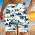 thumbnail image 1 of Mqqzkk Mens Graphic Shorts Summer Casual Flat Front Shorts Drawstring Elastic Waist Cool Streetwear Beach Vacation Shorts with Pockets, 1 of 8