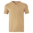 thumbnail image 1 of Mqqzkk Muscle Slim Fits T Shirt For Men V-Neck Longline Shirt Trendy Solid Color Gym Workout Athletic Tee Shirts, 1 of 4
