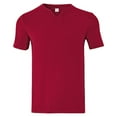 thumbnail image 1 of Mqqzkk Muscle Slim Fits T Shirt For Men V-Neck Longline Shirt Trendy Solid Color Gym Workout Athletic Tee Shirts, 1 of 4