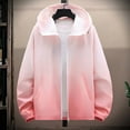 thumbnail image 1 of Mqqzkk Oversized Hooded Jackets Gradient Color Block Coats Mens Full Zipper Jacket Lightweight Fishing Hiking Shirts, 1 of 7