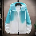 thumbnail image 1 of Mqqzkk Oversized Hooded Jackets Gradient Color Block Coats Mens Full Zipper Jacket Lightweight Fishing Hiking Shirts, 1 of 7