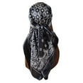 thumbnail image 1 of Mqqzkk Squared Satin Hair Scarf Flower Printed Head Scarf Soft Comfy Head Wrap Flower Hair Bandana Neck For Women, 1 of 6