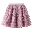 thumbnail image 1 of Aueoeo Trendy Flowy Skirt For Women Mesh Yarn Skirt Mini Pleated Summer Ruffle Layered Cute Y2K Skirts, 1 of 6