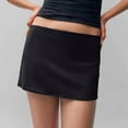 thumbnail image 1 of Mqqzkk Women Mini Skirt Above Knee Length Active Skirt Solid Color Beach Vacation Short Skirts Outfits, 1 of 7