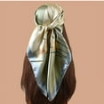 thumbnail image 1 of Mqqzkk Women Satin Square Hair Scarf Bandanas Large Silk Head Scarves Lightweight Satin Hair Kerchief Sleeping Hair Wraps, 1 of 6