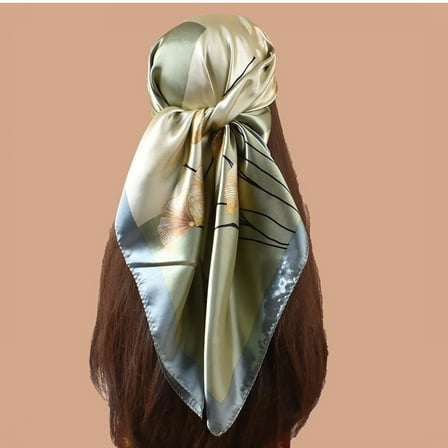 Mqqzkk Women Satin Square Hair Scarf Bandanas Large Silk Head Scarves Lightweight Satin Hair Kerchief Sleeping Hair Wraps