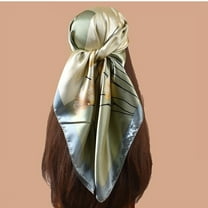 Mqqzkk Women Satin Square Hair Scarf Bandanas Large Silk Head Scarves Lightweight Satin Hair Kerchief Sleeping Hair Wraps