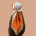 thumbnail image 1 of Mqqzkk Women Satin Square Hair Scarf Bandanas Large Silk Head Scarves Lightweight Satin Hair Kerchief Sleeping Hair Wraps, 1 of 6